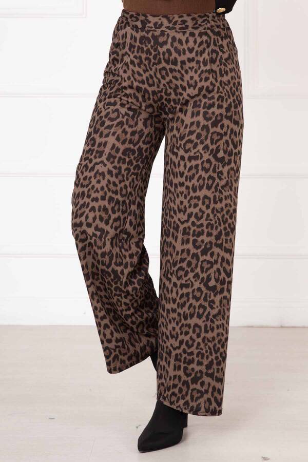 Leopar Desenli Pantolon - 5