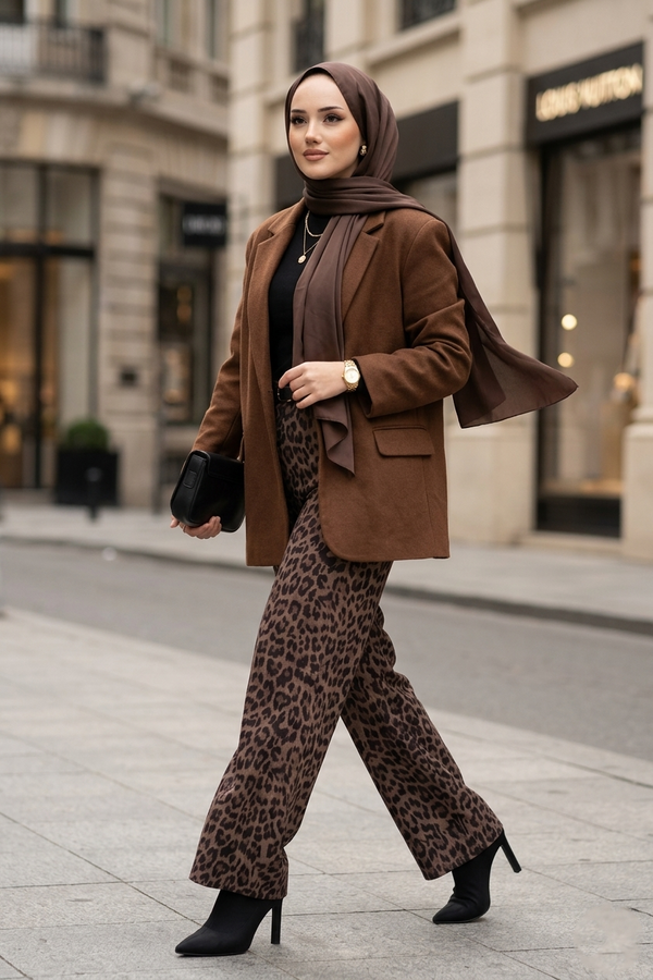 Mds - Leopar Desenli Pantolon