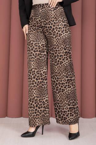 Beli Lastikli Benekli Pantolon -3 - Thumbnail