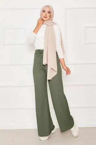Beli Lastikli Bubble Pantolon Mint - Thumbnail