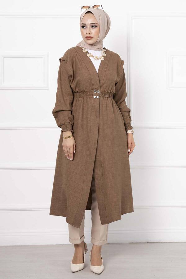 Teg - Beli Lastikli Kap Kahve