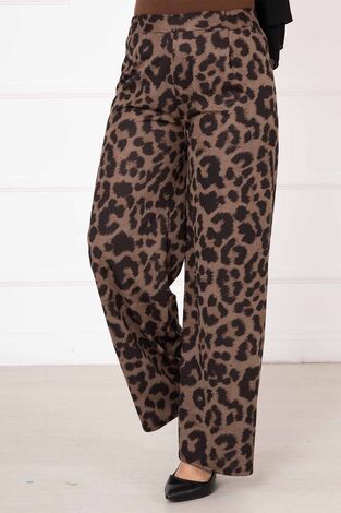 Beli Lastikli Leopar Pantolon -2 - Thumbnail