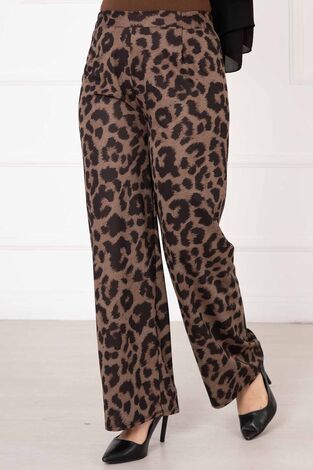 Beli Lastikli Leopar Pantolon -2 - Thumbnail