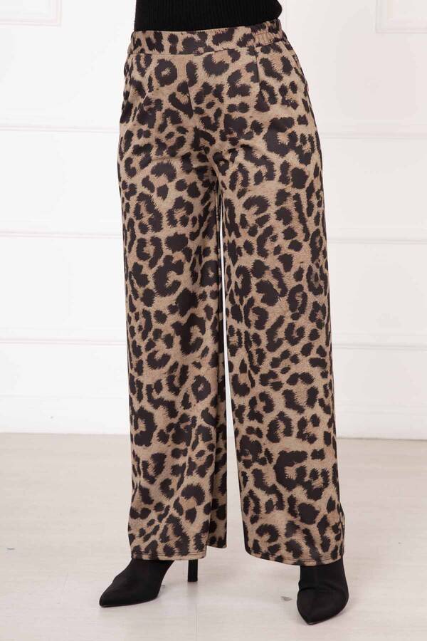 Mds - Beli Lastikli Leopar Pantolon -3 (1)