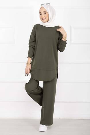 Bisiklet Yaka Basic Oyşo İkili Takım Haki