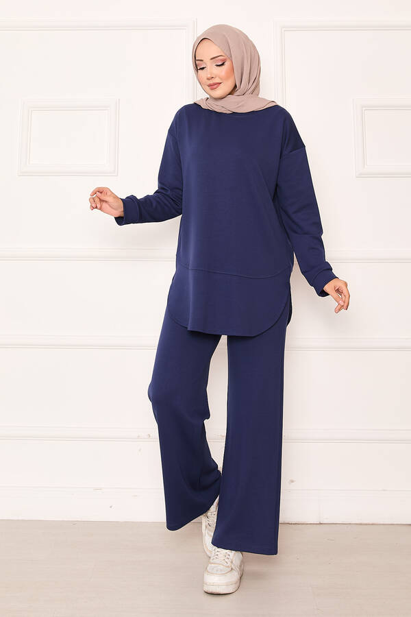 Gly - Bisiklet Yaka Basic Oyşo İkili Takım Lacivert