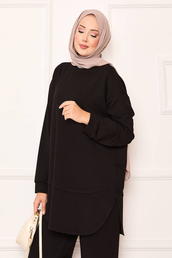 Gly - Bisiklet Yaka Basic Oyşo İkili Takım Siyah (1)