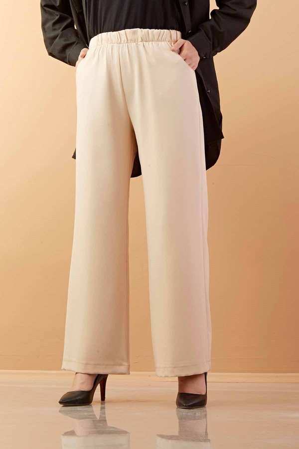 E - Bol Paça Double Pantolon 190E6735 Krem (1)