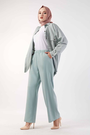 Bol Paça Double Pantolon 190E6735 Mint - Thumbnail