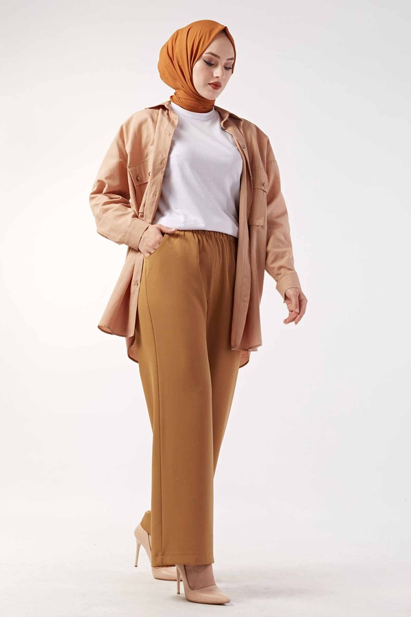 E - Bol Paça Double Pantolon 190E6735 Taba