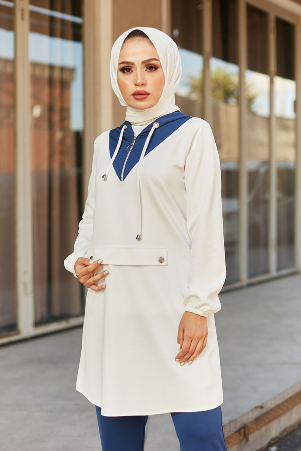  - Bomber İkili Spor Takım 7276-4 Beyaz İndigo (1)
