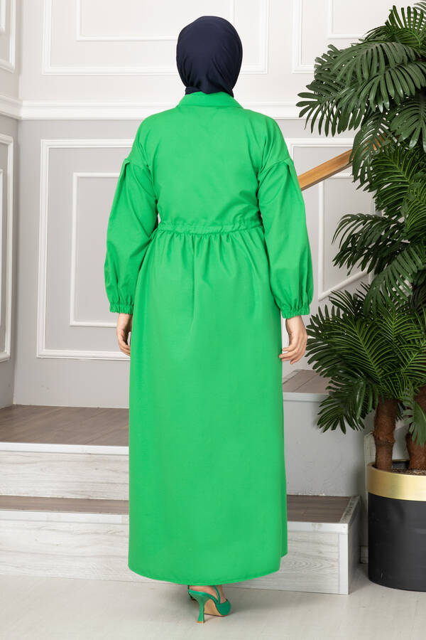 Leyla Tünel Kemerli Tesettür Elbise Benetton