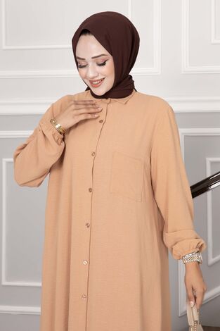 Boydan Tunik İkili Takım Camel - Thumbnail