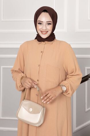 Boydan Tunik İkili Takım Camel - Thumbnail