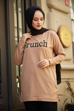Spor Tunik 7462-2 Camel - Thumbnail