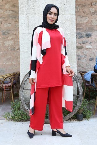 Ceket Tunik Pantolon 3'lü Takım 9685-4 - Thumbnail