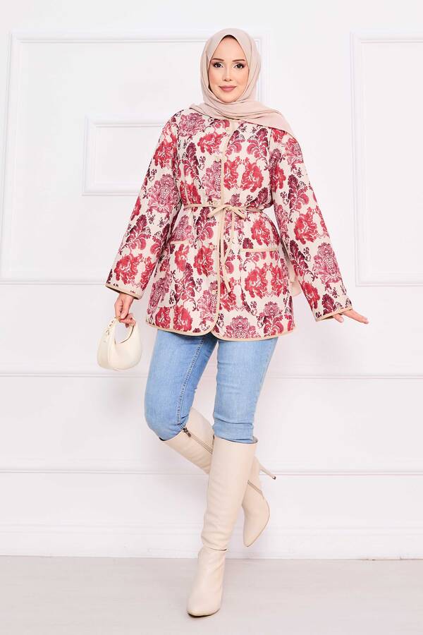 MD - Cep Detaylı Bohem Kapitone Ceket -3
