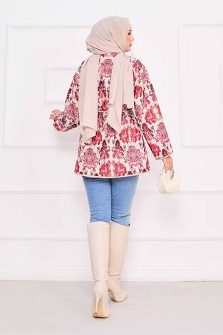 Cep Detaylı Bohem Kapitone Ceket -3 - Thumbnail