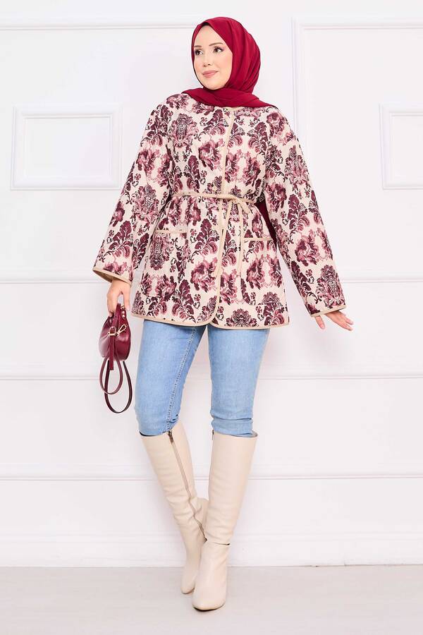 MD - Cep Detaylı Bohem Kapitone Ceket -7