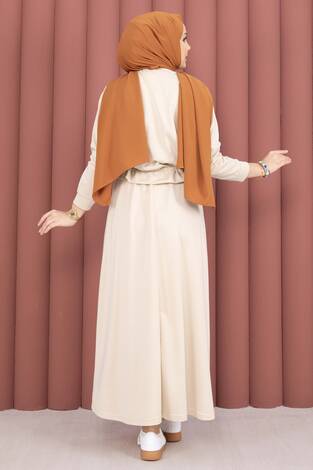 Cep Detaylı Crop & Etek İkili Takım Taş - Thumbnail