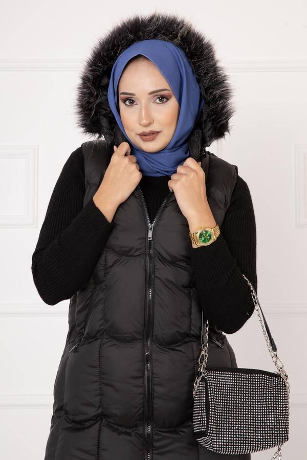 Lab - Cep Detaylı Dolum Yelek Siyah (1) Lab - Cep Detaylı Dolum Yelek Siyah (1)