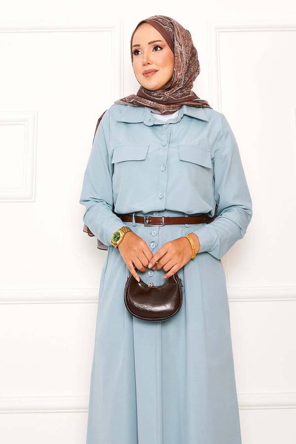 MD - Cep Detaylı Etekli İkili Takım Su Yeşili (1) MD - Cep Detaylı Etekli İkili Takım Su Yeşili (1)