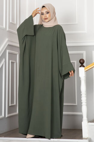 Ceyda Tesettür Abaya Çağla Yeşili - Thumbnail