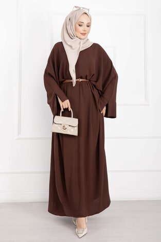 Ceyda Tesettür Abaya Kahve