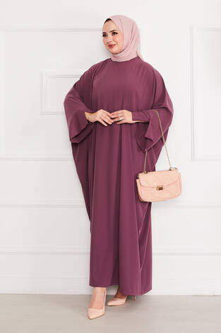Ceyda Tesettür Abaya Mor - Thumbnail