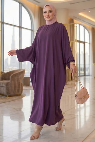 Ceyda Tesettür Abaya Mor