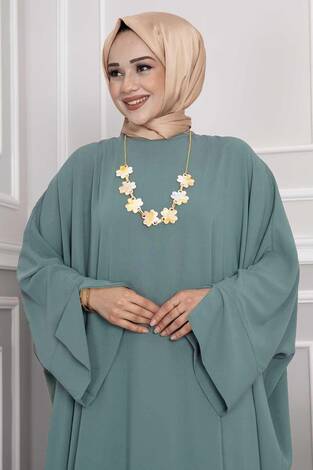 Ceyda Tesettür Abaya Mint - Thumbnail