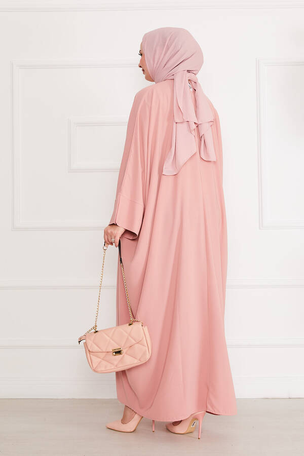 Ceyda Tesettür Abaya Pudra - 7