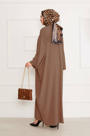 Ceyda Tesettür Abaya Vizon - Thumbnail