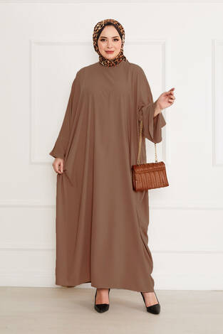 Ceyda Tesettür Abaya Vizon - Thumbnail