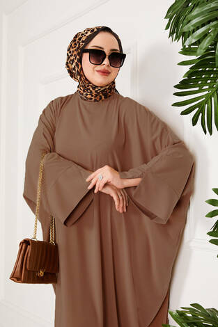Ceyda Tesettür Abaya Vizon - Thumbnail