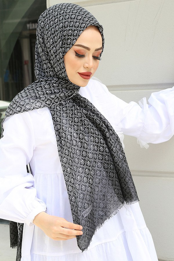  - Çiçek Desenli Şal 8468-1 (1)