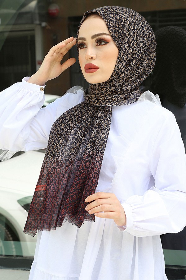  - Çiçek Desenli Şal 8468-11 (1)