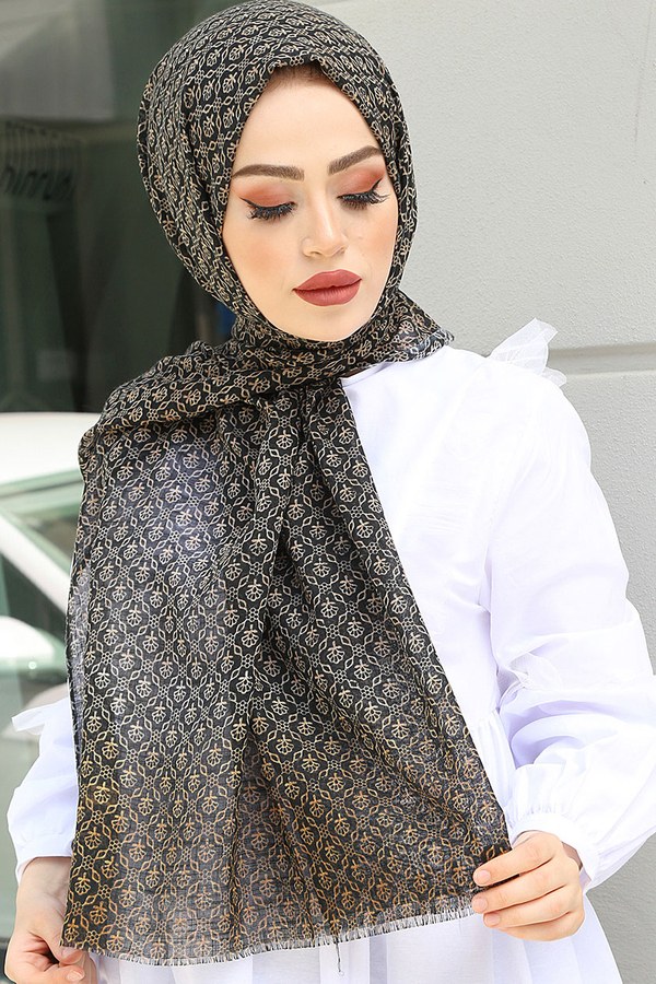 - Çiçek Desenli Şal 8468-6