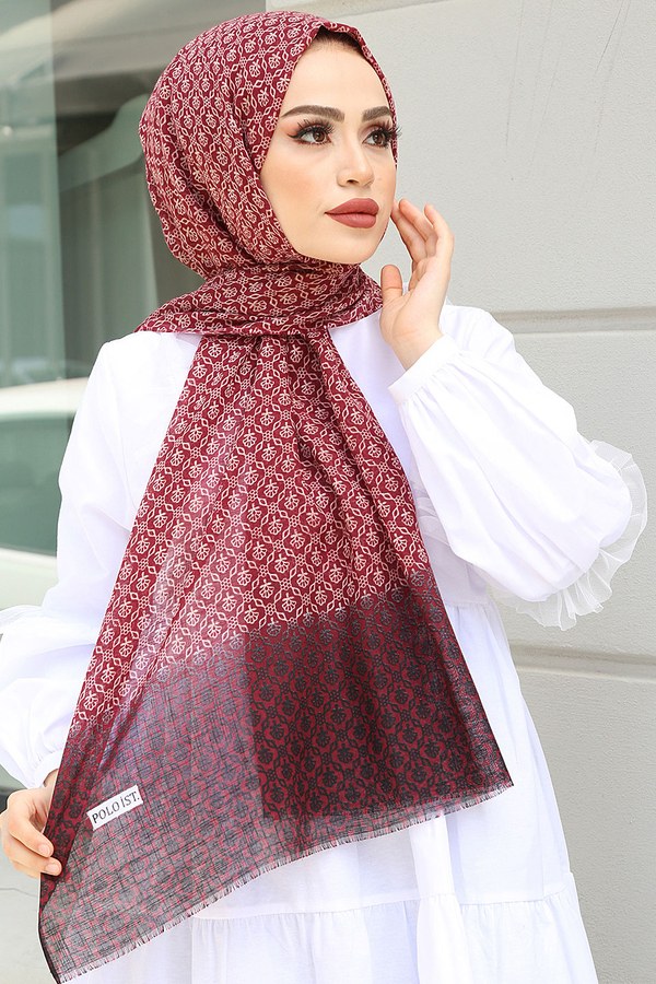  - Çiçek Desenli Şal 8468-7