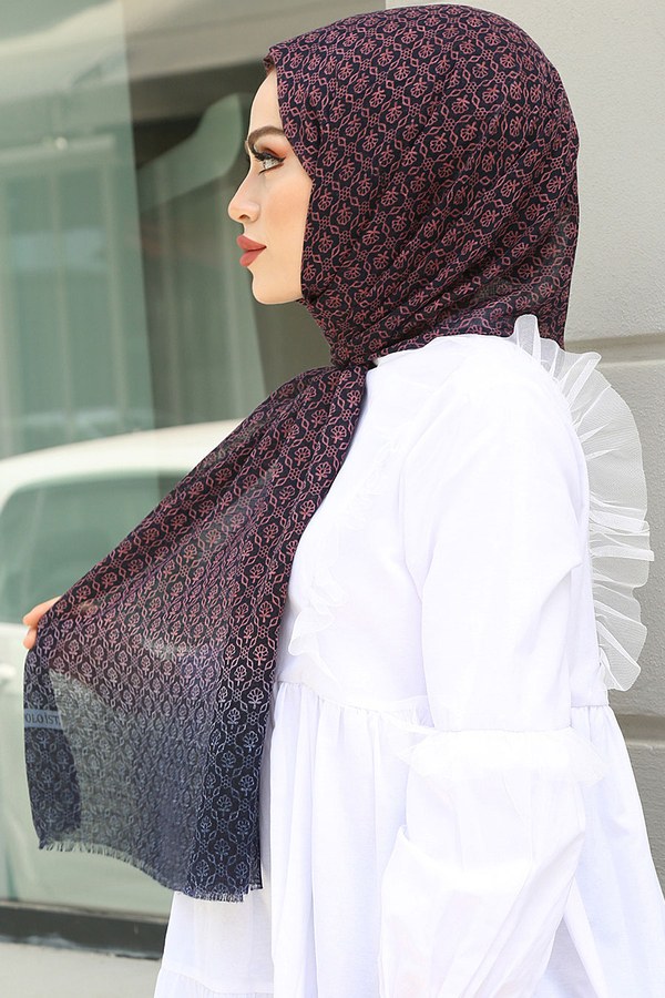  - Çiçek Desenli Şal 8468-8 (1)