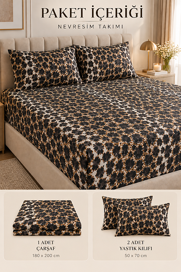 Çift Kişilik Leopar Çarşaf Takımı Leopar - 2