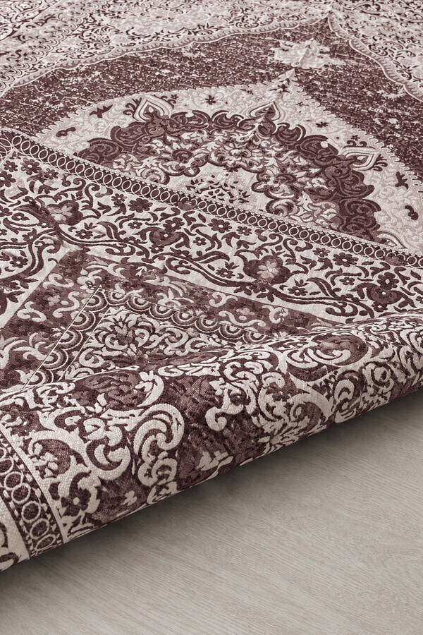 Hby - Çift Taraflı Desenli Kilim Bordo (1)