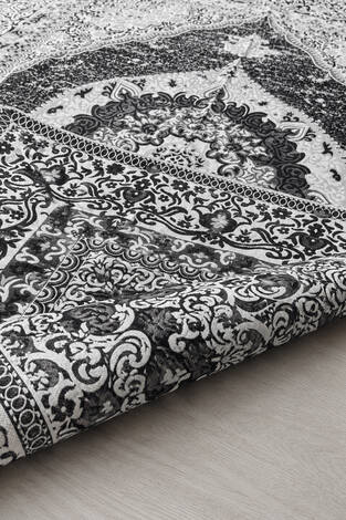 Çift Taraflı Desenli Kilim Kahve - Thumbnail