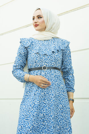 Çıtır Desenli Tunik 120NY-11450 Mavi - Thumbnail