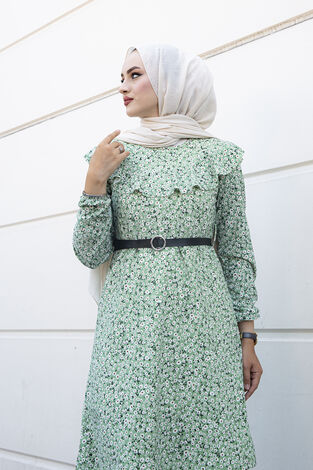 Çıtır Desenli Tesettür Tunik 120NY-11450 Mint - Thumbnail