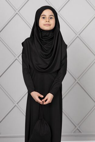Çocuk Namaz Elbisesi Siyah - Thumbnail