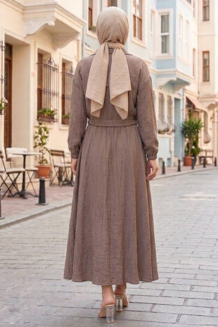 Crop Ceket Etekli Spor Takım Vizon - Thumbnail