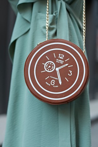 Dairesel Crossbody Çanta 8358-13 Kahve - Thumbnail