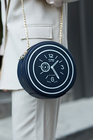 Dairesel Crossbody Çanta 8358-4 Lacivert - Thumbnail