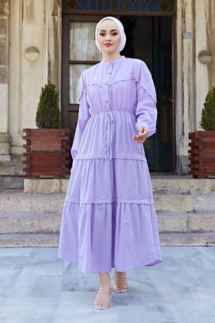 Dantelli Elbise 530GK-12022 Lila - Thumbnail